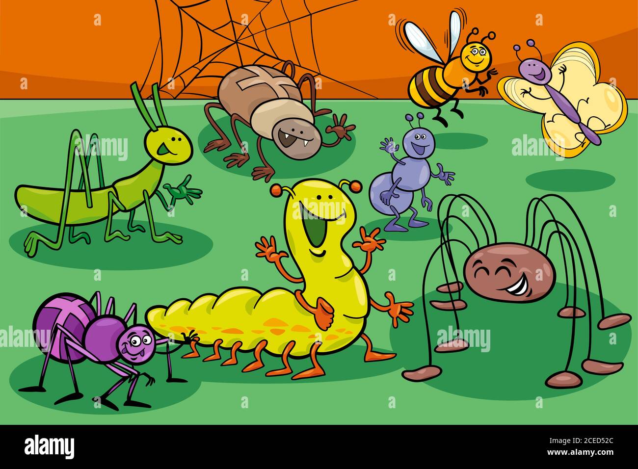Cartoon Illustration of Cute Insects and Bugs Animal Characters Group Stock  Vector Image & Art - Alamy