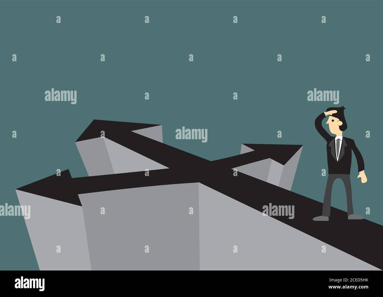 Crossroads path career illustration hi-res stock photography and images ...