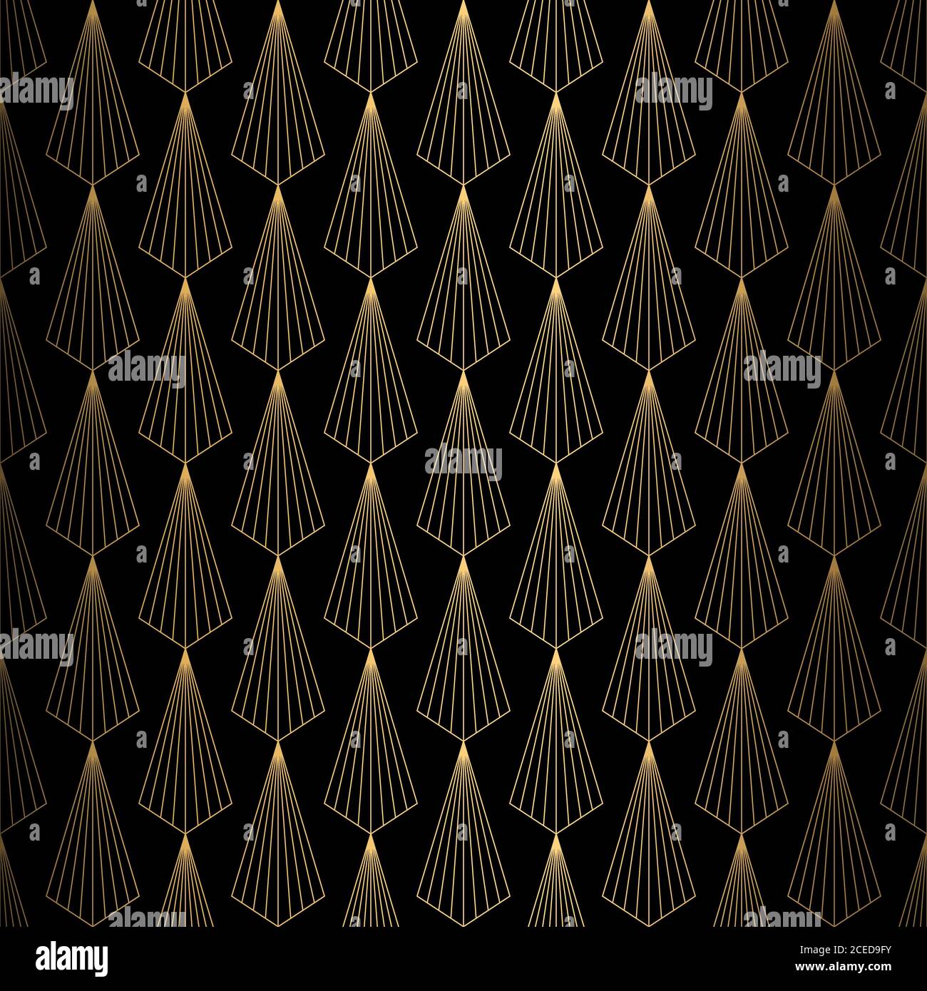 Art Deco Pattern. Vector gold black background Stock Vector Image & Art ...