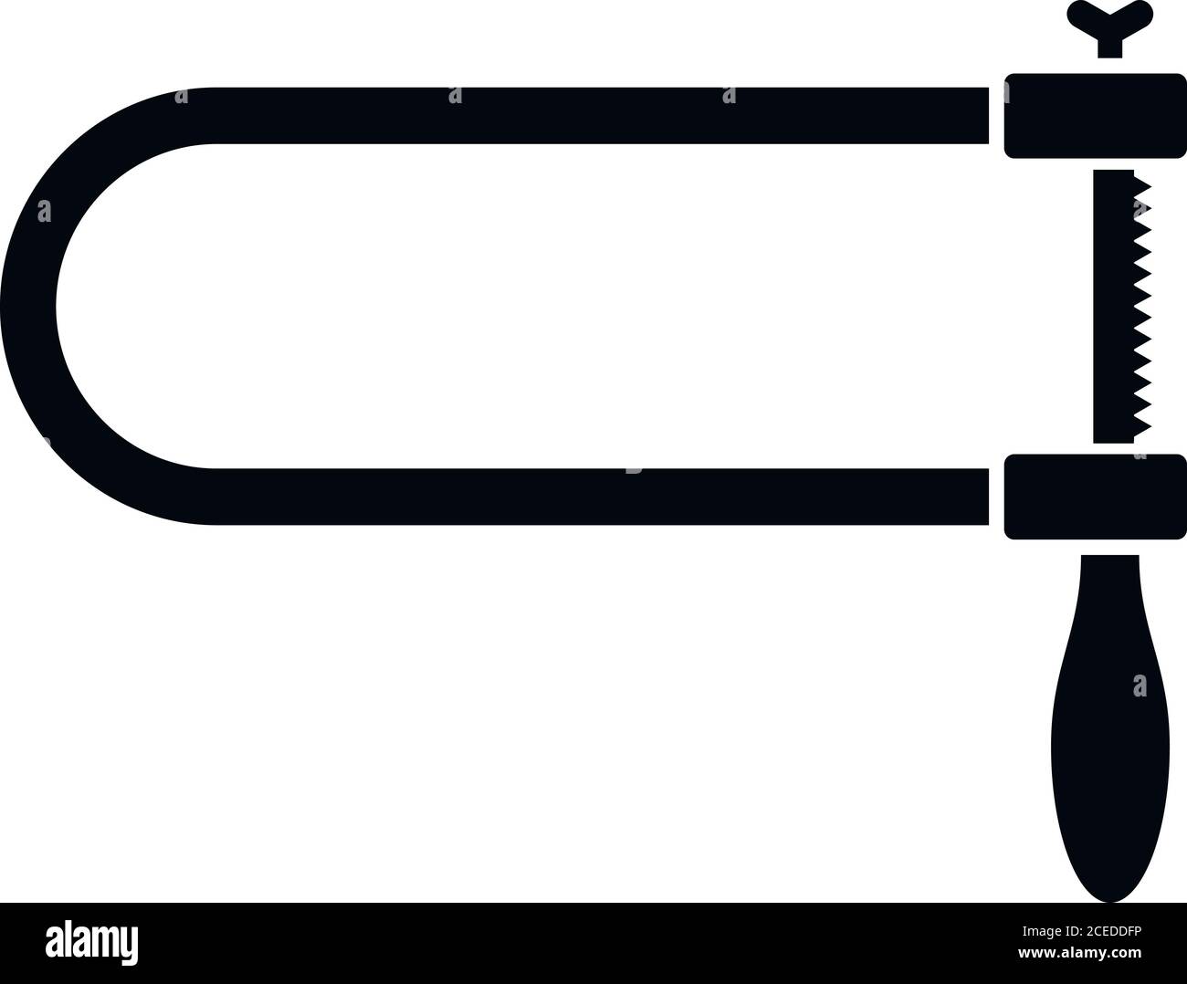 Coping Saw, Illustration, Vector On White Background Stock