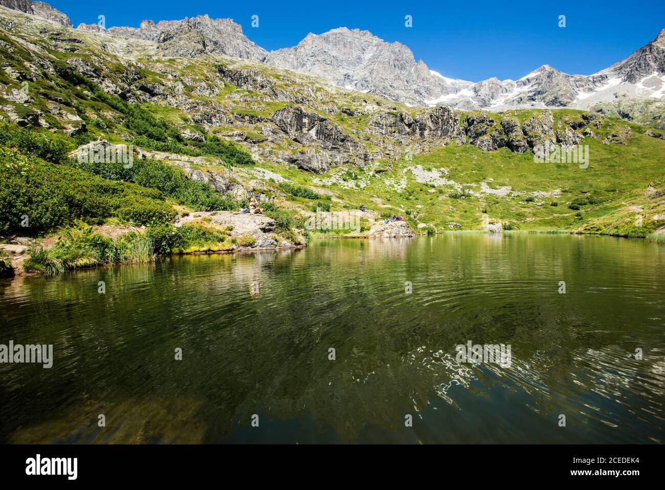 Lauzon Lagoon in the French Alps Stock Photo