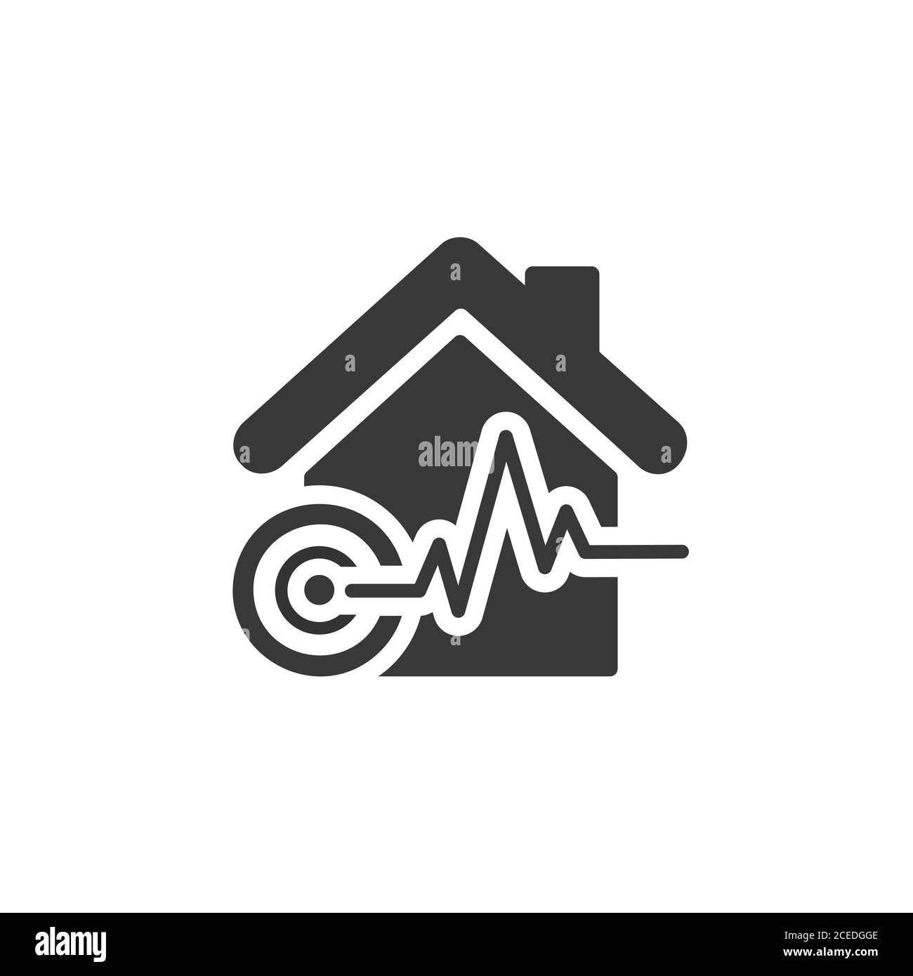 Earthquake. Isolated icon. Weather glyph vector illustration Stock Vector