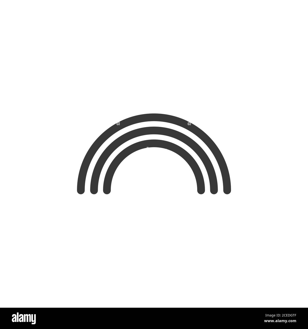 Rainbow. Isolated icon. Weather glyph vector illustration Stock Vector ...