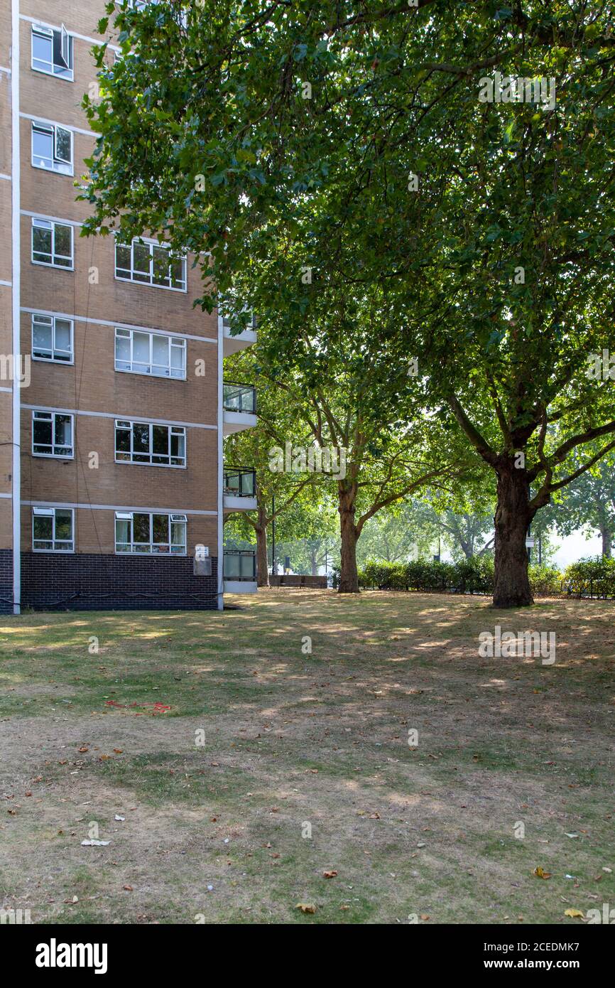 Pioneering midtwentieth century architecture of Churchill Gardens Estate, Pimlico, London Stock