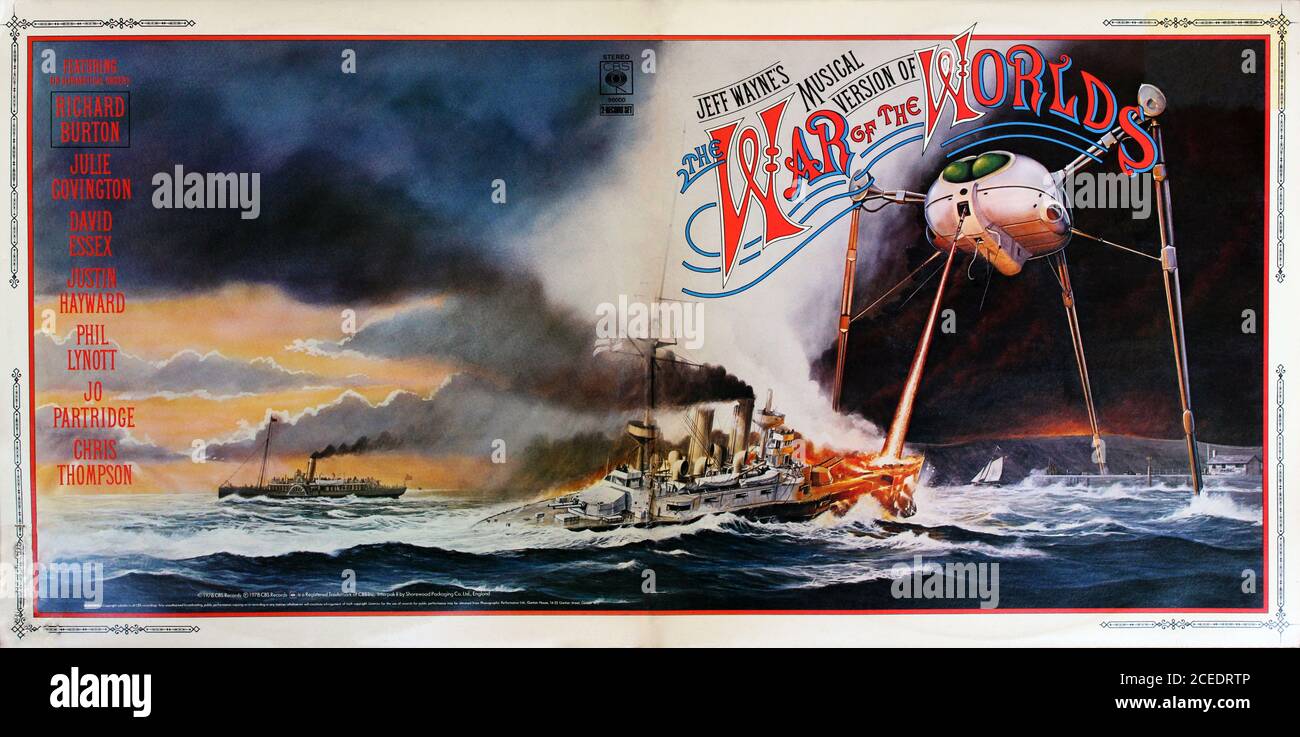 War of the Worlds (Jeff Wayne's Musical Version of the), 1978. double LP  total front and back cover, Zagreb, Croatia Stock Photo - Alamy
