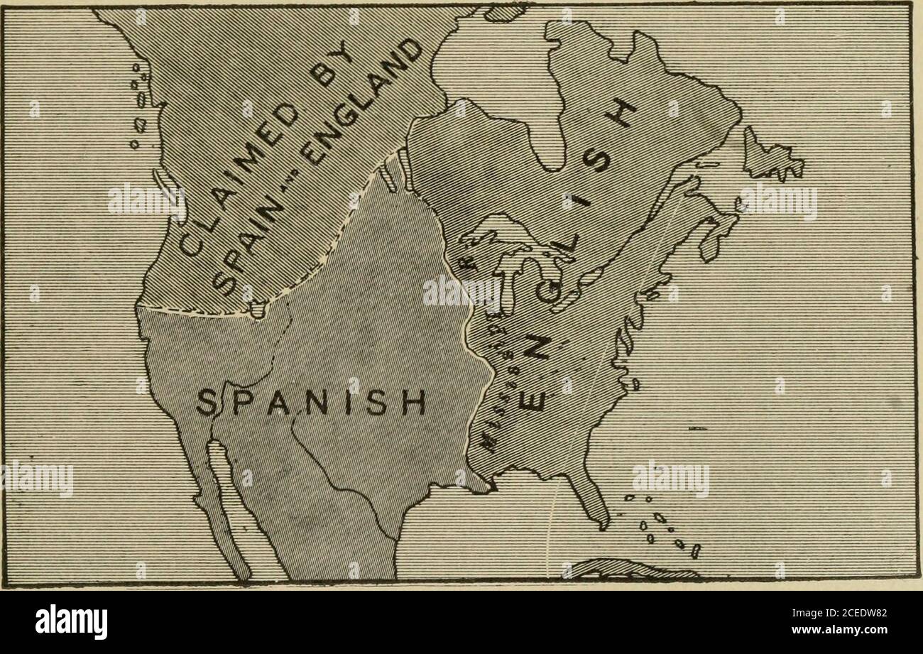 . Our colonial history from the discovery of America to the close of the revolution. fall of Quebec practicallyended the war, but the treaty of peace was not made untilthree years later. It was signed in Paris in 1763. THE INTERCOLONIAL WARS 133 By the terms of this treaty France gave Canada and allthe French possessions east of the Mississippi to England.New Orleans and all the land claimed by France west of theMississippi were given to Spain. Spain ceded Florida toEngland. England permitted France to retain two smallislands near Newfoundland for the use of the French fishermen. The war had s Stock Photo