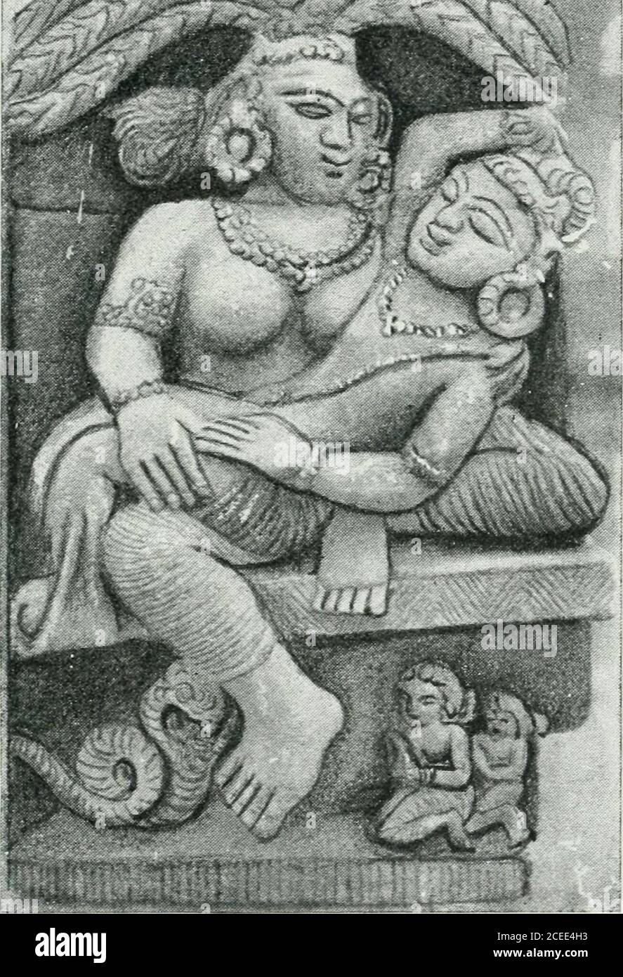 The archaeological survey of Mayurabhanja. 25. Gautami with Cakya-Simha  from Ayodhid.. 27. Buddha practicing yoga from Kasha. .] TFIE nUDDlITST  INFLUENTE. XlJX females with folded hands. (Figs. 25 and 20), The