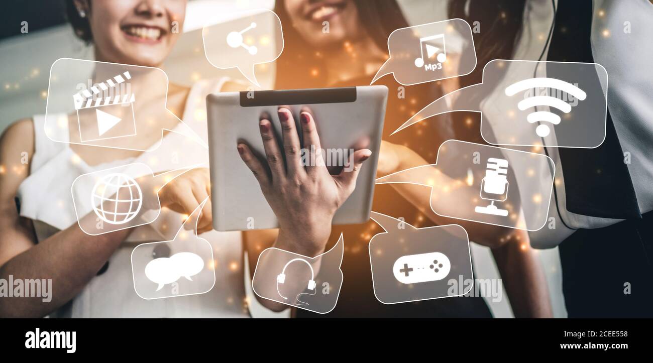 Multimedia and Computer Applications Concept Stock Photo Alamy