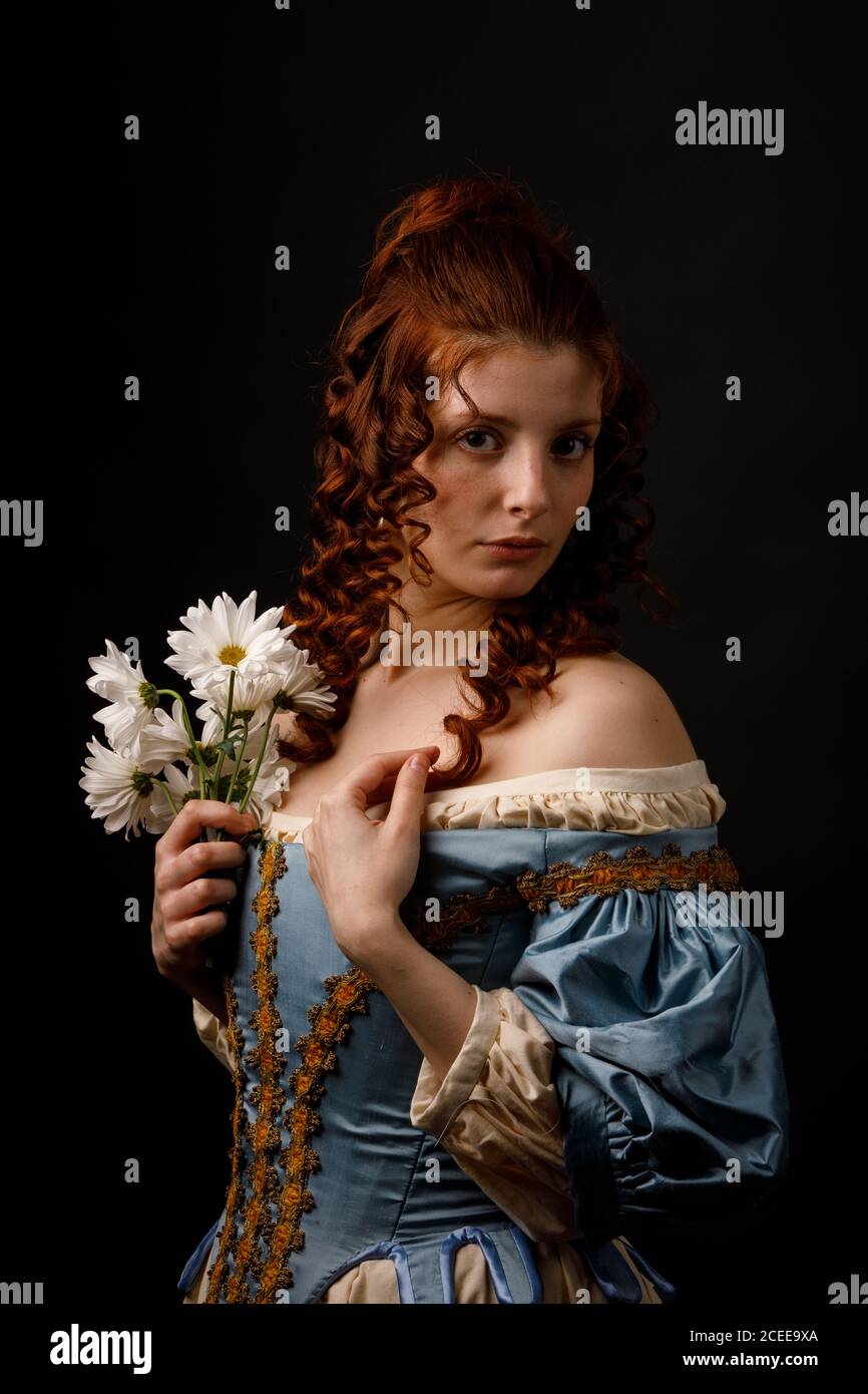 Beautiful Woman in medieval clothing Stock Photo - Alamy
