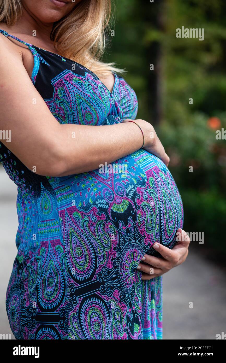 Blonde pregnant woman hi-res stock photography and images - Alamy