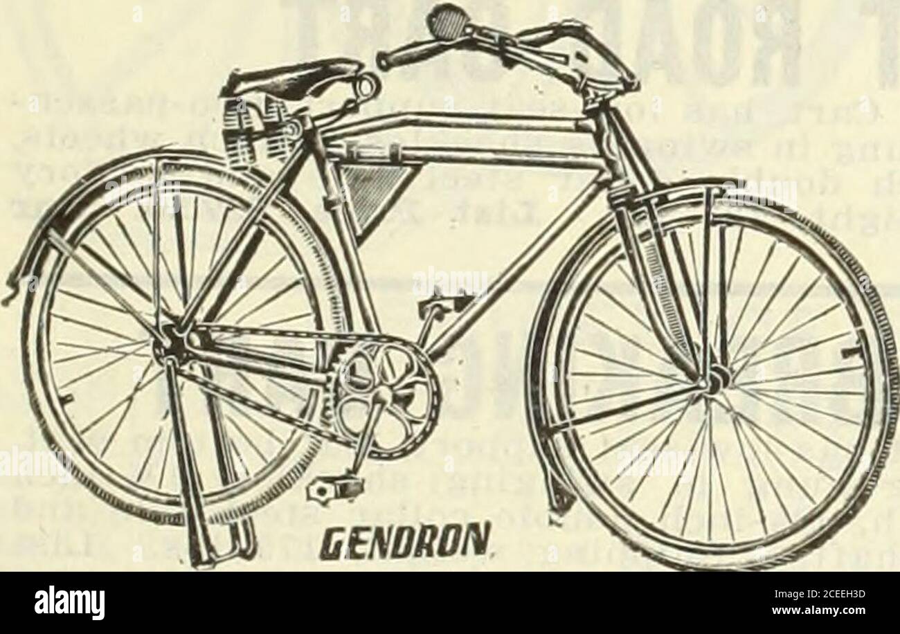 . 1916 Griffith and Turner Co. : farm and garden supplies. coil springs. steel with raised Handle Bars—Adjustable.Saddle—Troxel Juvenile with doublePedals—Standard Rat-trap.Mnd Guards—Rolled from cold-rolledcenter. Wheels—24 in. Tires—I/s-inch Gendron Juvenile single tube, guaranteed. BOYS No. 92—Price $16.25 GIBIiS No. 97—Price 17.00 FIONBBB MZNS BOADSTBB. BAJAK MOTOR-BIKE SPECIAL.. DENDRON  Rims—Hard maple enameled and stripVd ^tcT match frame. Specifications. Horn and Lampare extra equip-ments. Frame—22-in. ex-tra long with doubletop bar, no othersize. Porks—Motor-biketype. Color—Black. Op- Stock Photo
