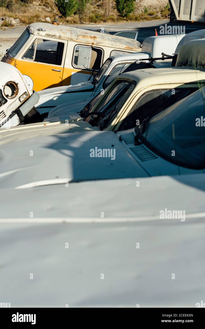 Wrecked Cars Junkyard High Resolution Stock Photography and Images - Alamy