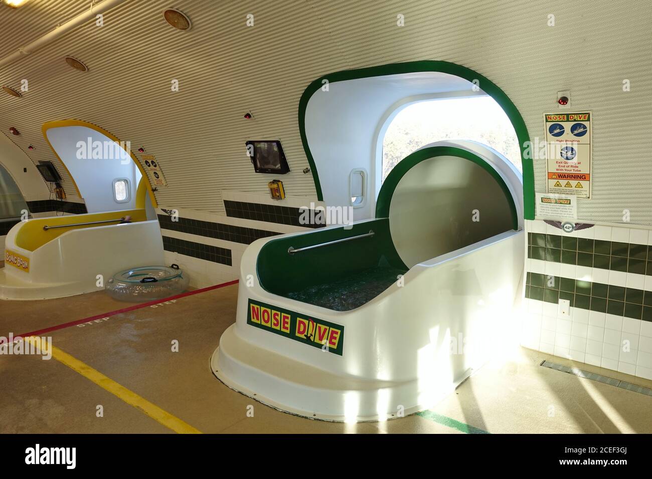 MCMINNVILLE, OR 2 NOV 2019 View of the Evergreen Wings and Waves Waterpark, an indoor