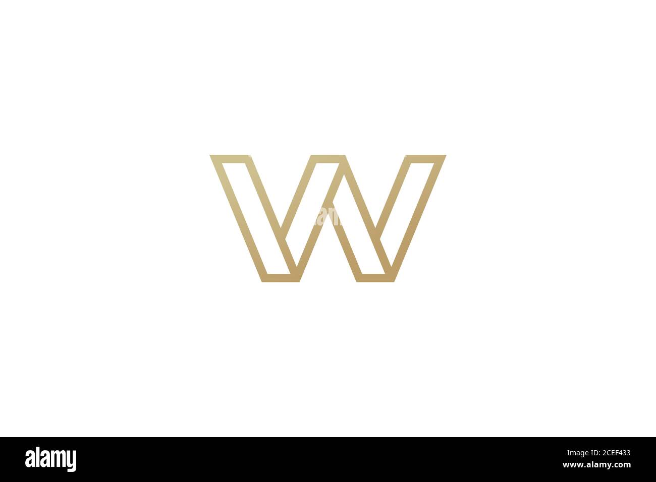 Letter W logo design . abstract letter W monogram logotype. vector illustration Stock Vector