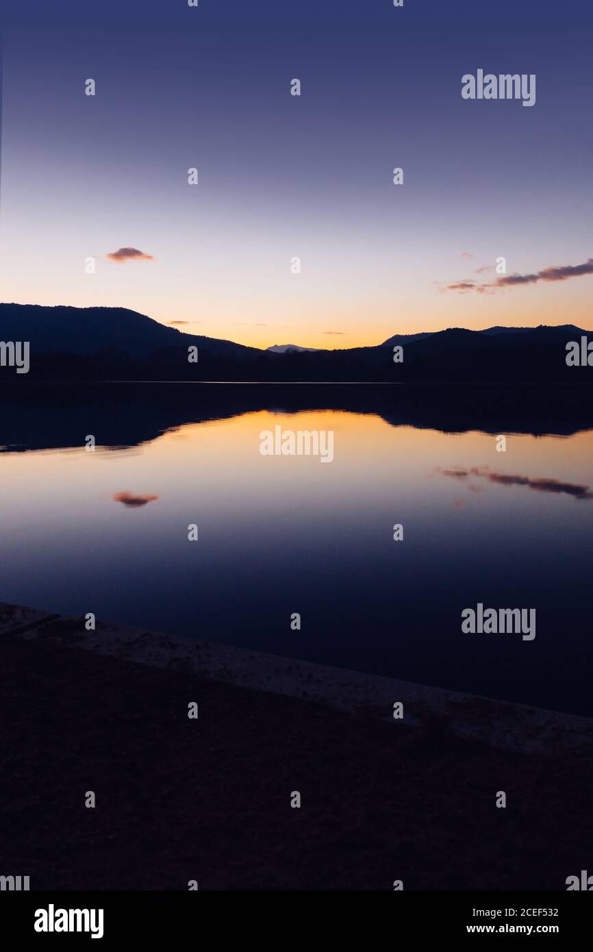 Beautiful mountain lake sunset hi-res stock photography and images - Alamy
