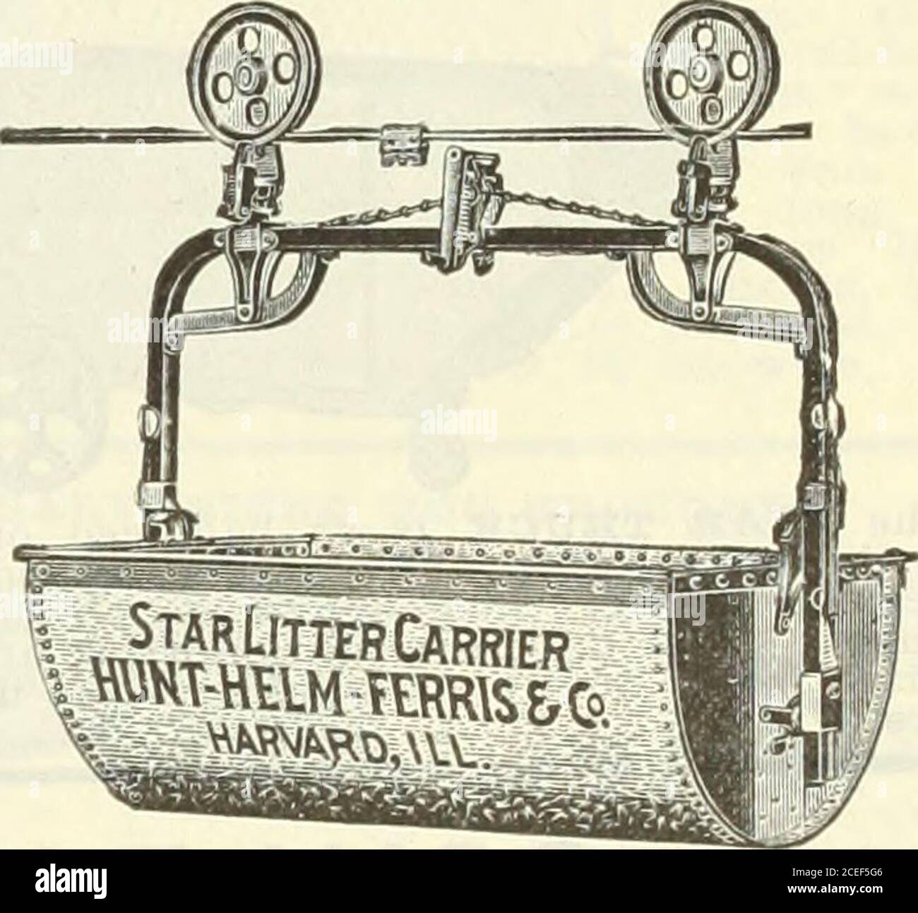 . 1916 Griffith and Turner Co. : farm and garden supplies. Fig. 472 Where the Star Swinging Boom is used tosupport bitter Carrier Track outside thebarn, there are no posts or braces to ob-struct the barnyard; everything is up out ofthe way. Star Swinging Boom is of heavy 2 x 2-inchgalvanized steel angles, firmly clampedtogether.Price ofBoomCompletewithHangersand Track 15 ft 515.00 20 ft 18.00 30 ft 24.00 3.5 ft 27.00 40 ft 30.00 STAR ROD TRACK CARRIERNo. 405. These carriers dump either way at any de-sired point where the trip is set, and returnautomatically to the barn. The carrier. Fig. 40.5, Stock Photo