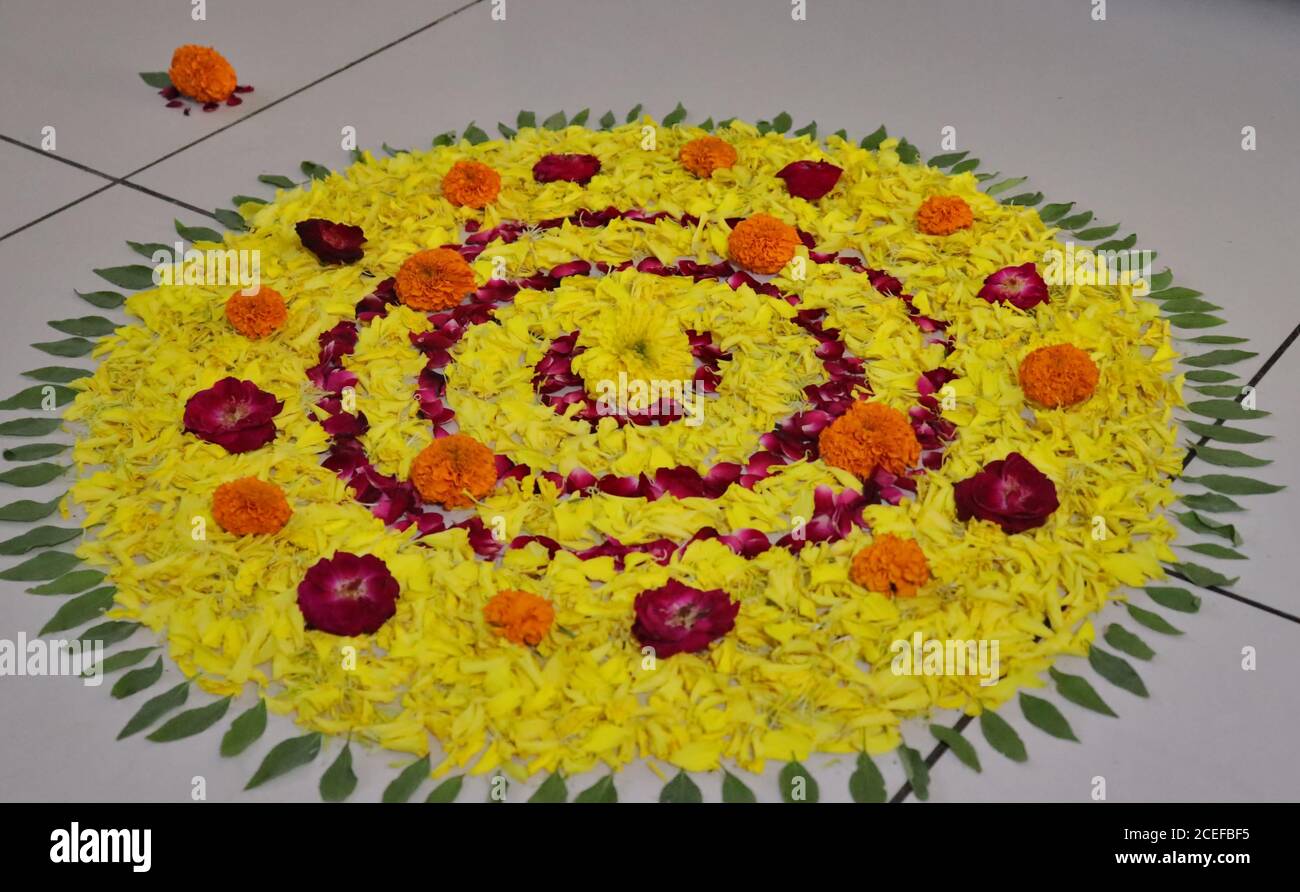 Onam pookalam flower rangoli floral pattern onam festival kerala hires