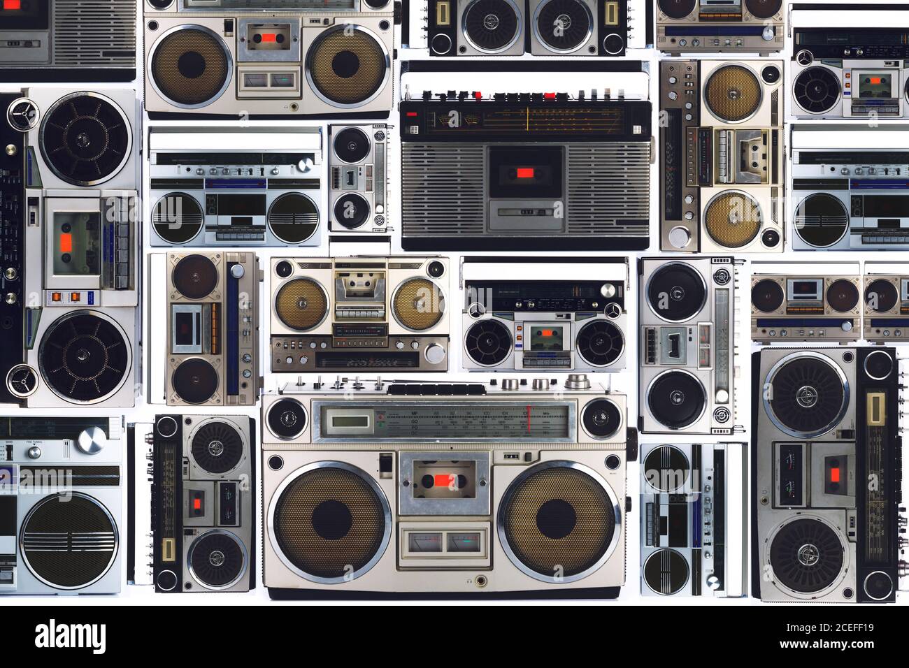 abstraction with colorful ghetto blasters Stock Photo - Alamy