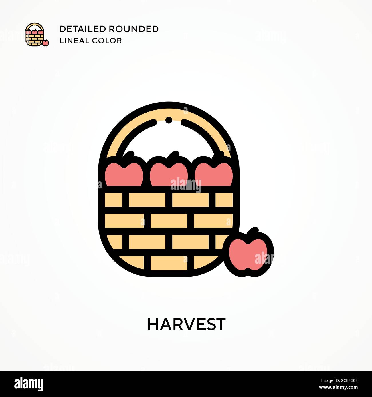 Harvest detailed rounded lineal color. Modern vector illustration ...