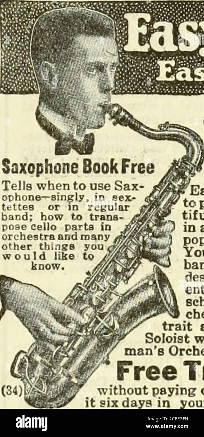 The American Legion Weekly [Volume 4, No. 14 (April 7, 1922)]. Easy to Play  Easy to Pay True-Tone Saxophone Easiest of all wind instrumentsto play and  oneof the most beau-tiful. You