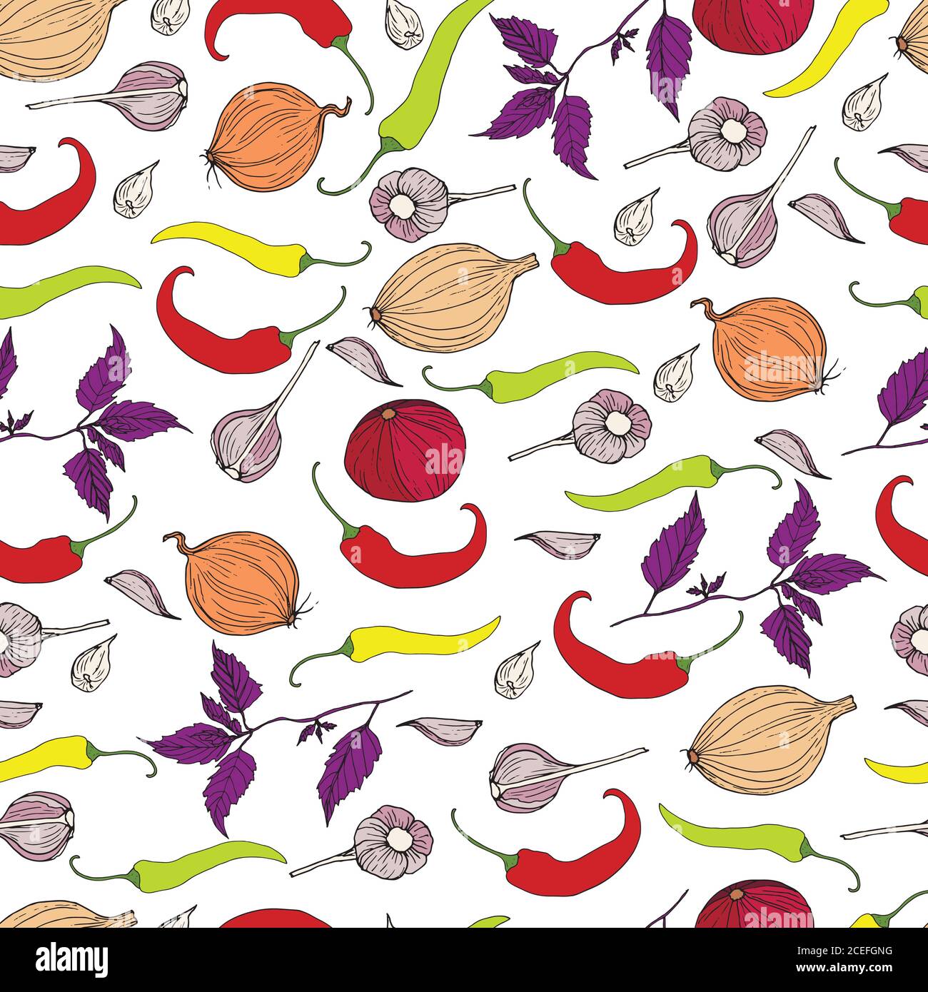 Garlic drawing Stock Vector Images Alamy