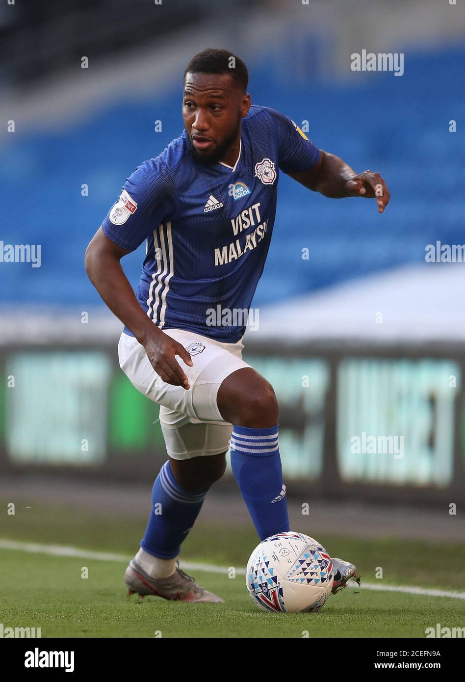 Cardiff City's Junior Hoilett during the Sky Bet Championship play-off match at the Cardiff City Stadium, Cardiff. Stock Photo