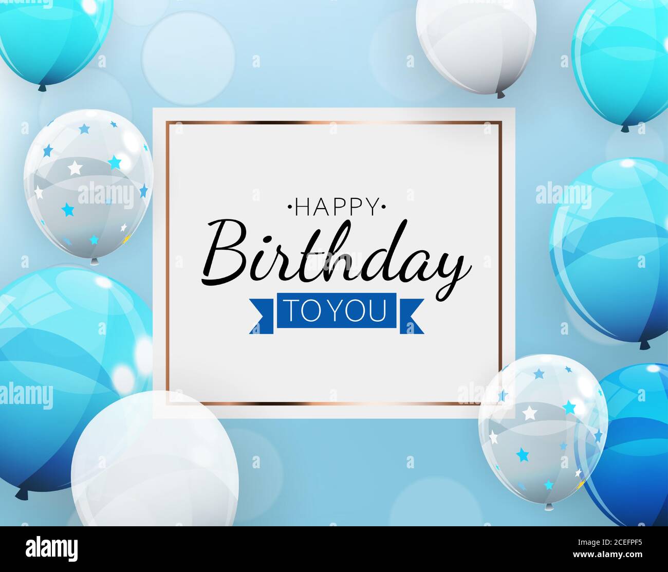 Happy Birthday Background with Balloons. Vector Illustration Stock ...