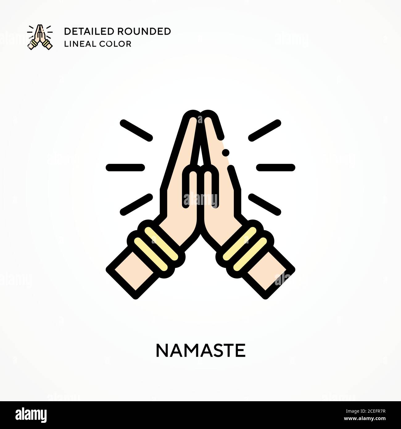 Namaskar mudra Cut Out Stock Images & Pictures - Alamy