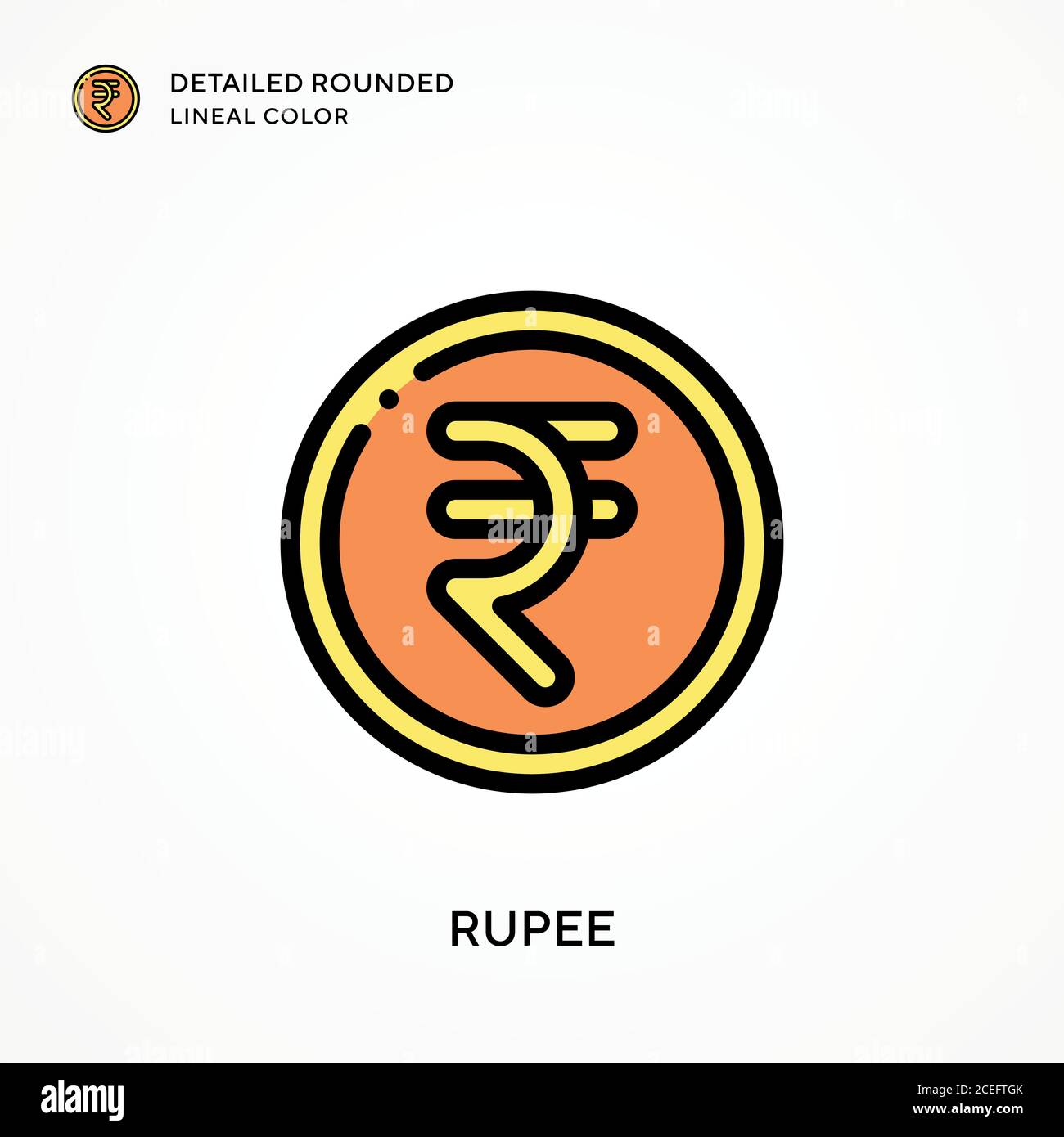 Rupee Symbol Rounded Indian rupee symbol india asia Stock Vector Images - Alamy