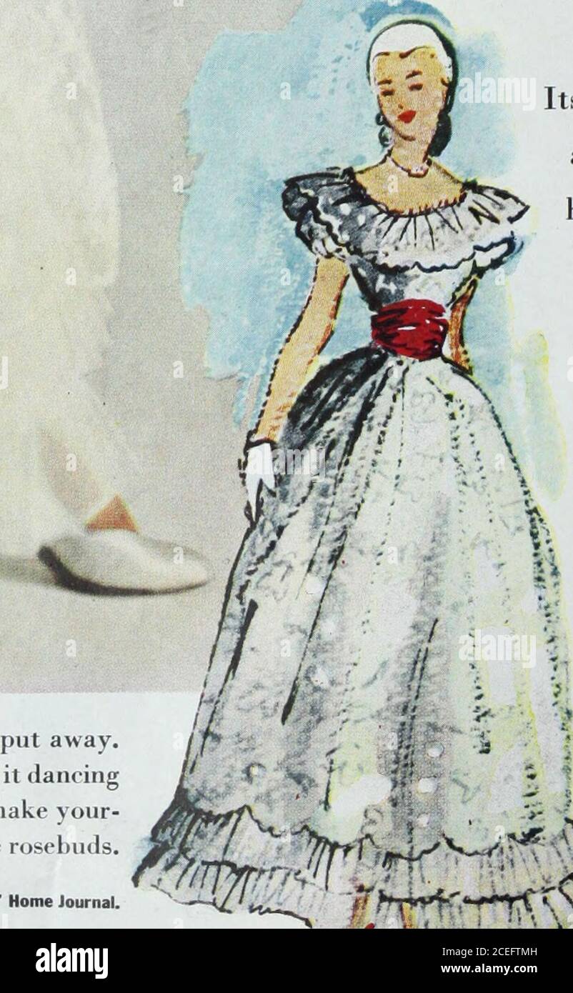 The Ladies Home Journal Our Wedding Dress Is A Dream Of Frothy Lace And Tulle