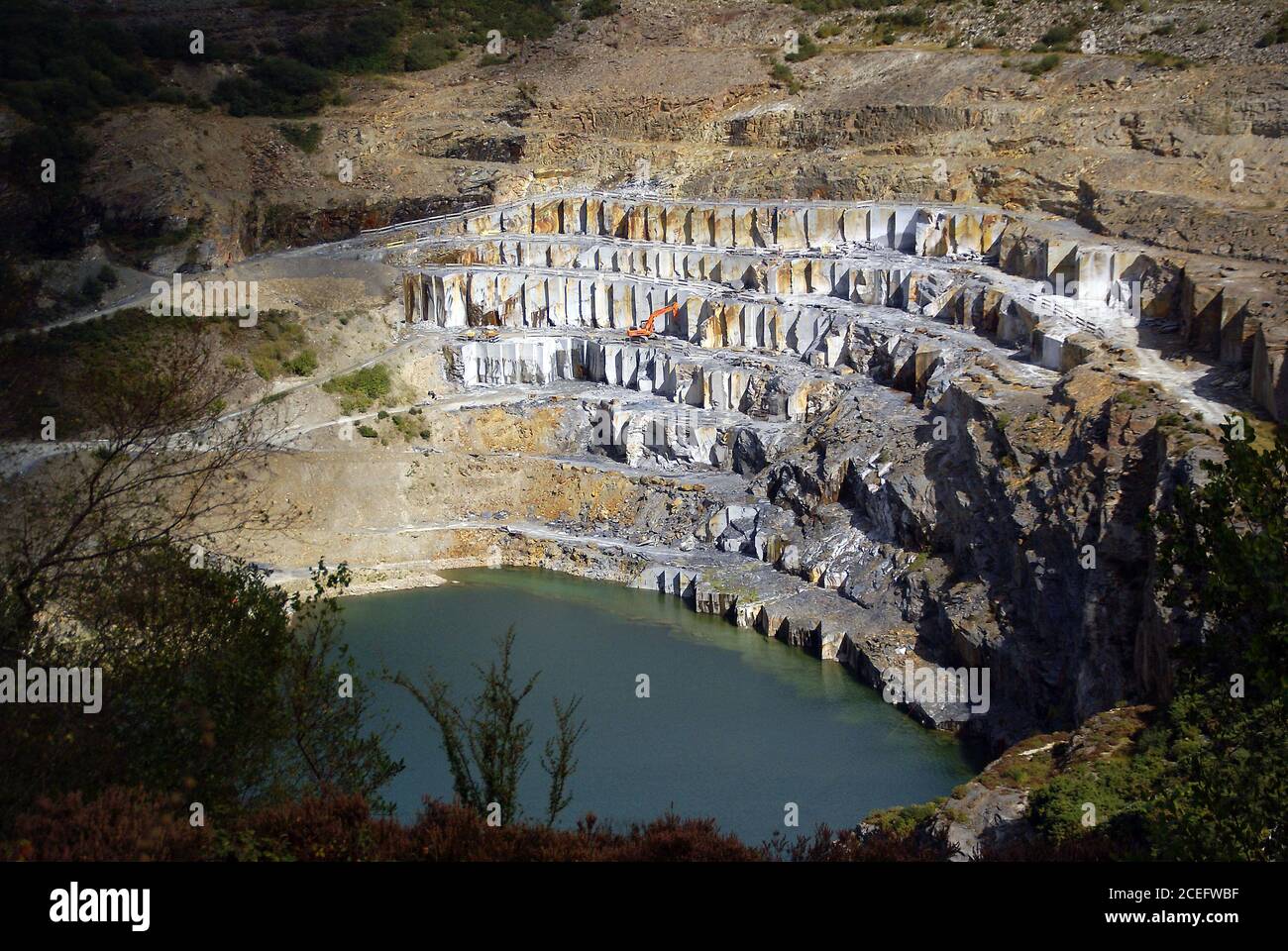 An active face of the Delabole Slate Quarry in Cornwall, UK... one of the deepest manmade holes