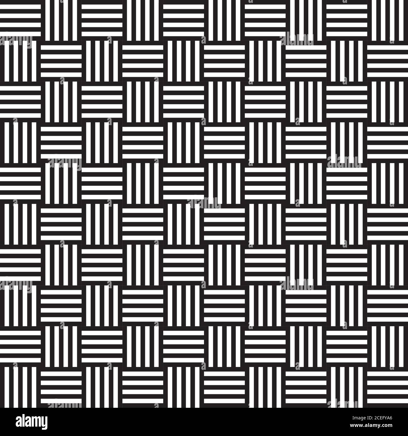 Black and White Hypnotic Background Seamless Pattern. Vector Illustration Stock Vector