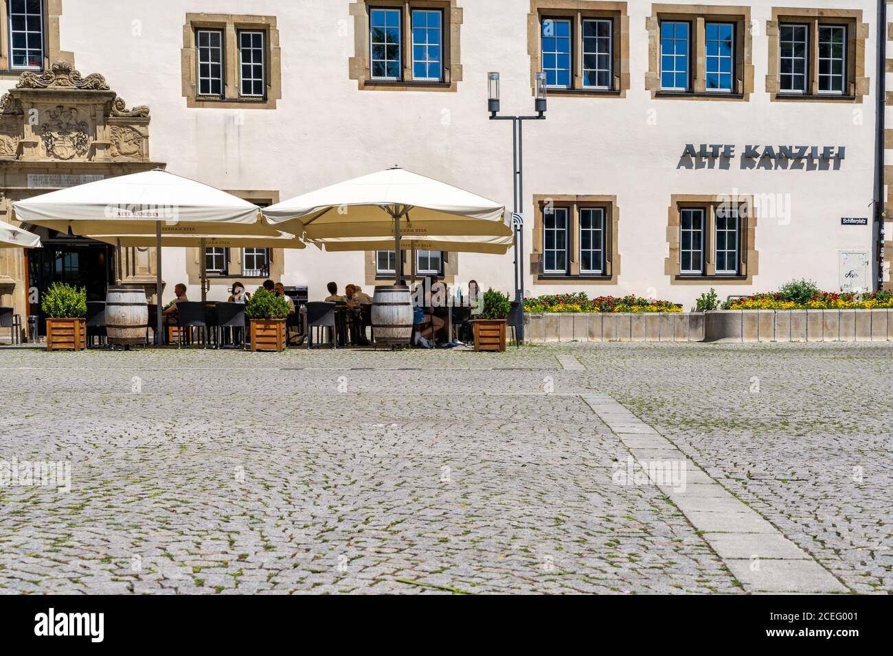 Stuttgart, BW / Germany - 21 July 2020: the Alte Kanzlei restaurant on ...