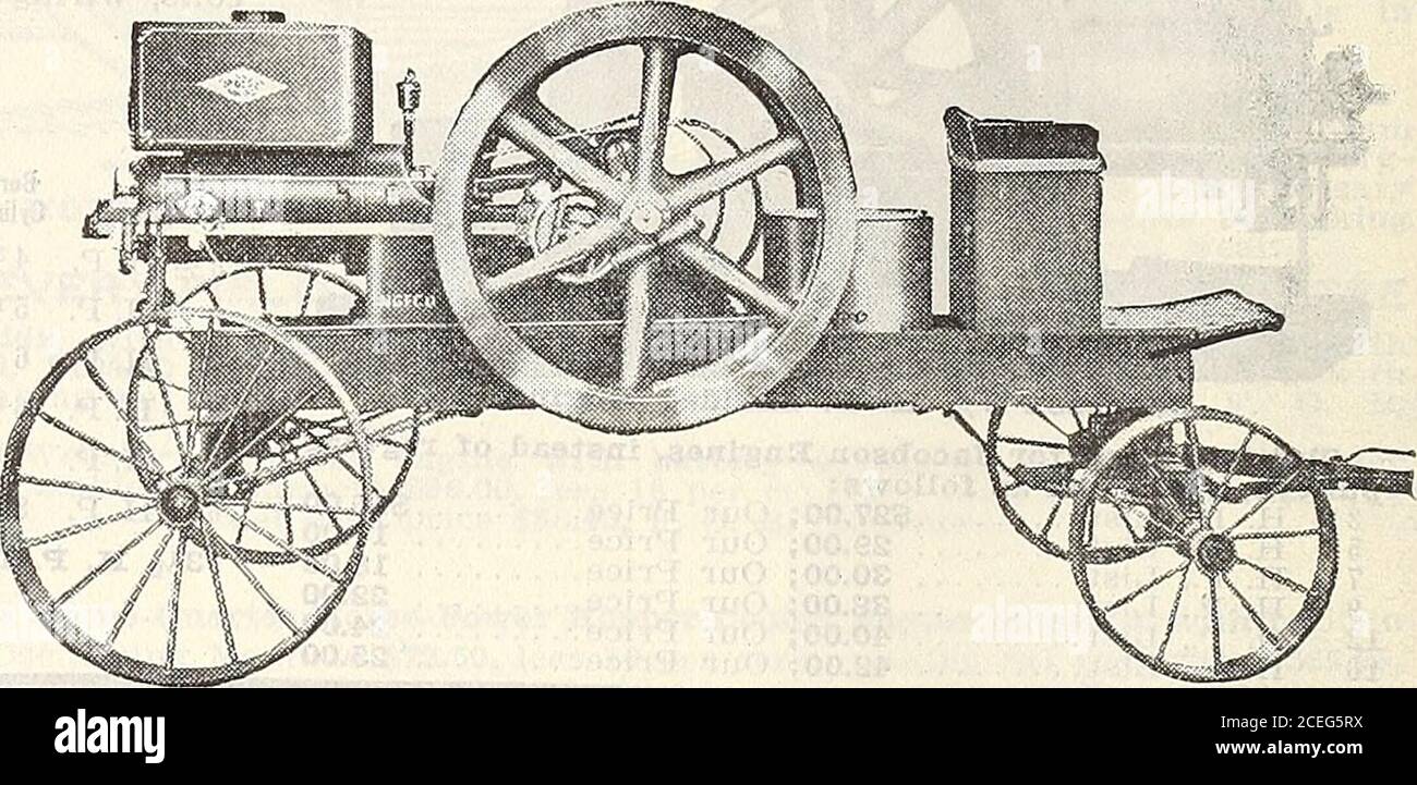 . 1916 Griffith and Turner Co. : farm and garden supplies. e. INGECO STATIONARY ENGINE. INGECO HORIZONTAi; FABM ENGINES. Kerosene-Oil-Dlstillate Throttling Type.STATIONARY ENGINES. H. P SpeedR. P. M. PlainPulley. Diam.Fly-wheel. Size FrictionClutchPulley. Approxi-mateShippingWeight. 2y2 400 8x4 24 12x3 1/2 700 4 375 10x5 30 16x41/2 1100 6 350 12x5 33 20x5 Vz 1800 8 325 11x6 38 20x51/^ 2400 10 300 16.:6 40 24x6 3000 12 275 18x7 44 28x7 3600 15 250 20x8 481/2 28x7 4500 This line of engines will be furnished mountedon wood skids or cast iron sub-base at same larice.In ordering always state prefe Stock Photo