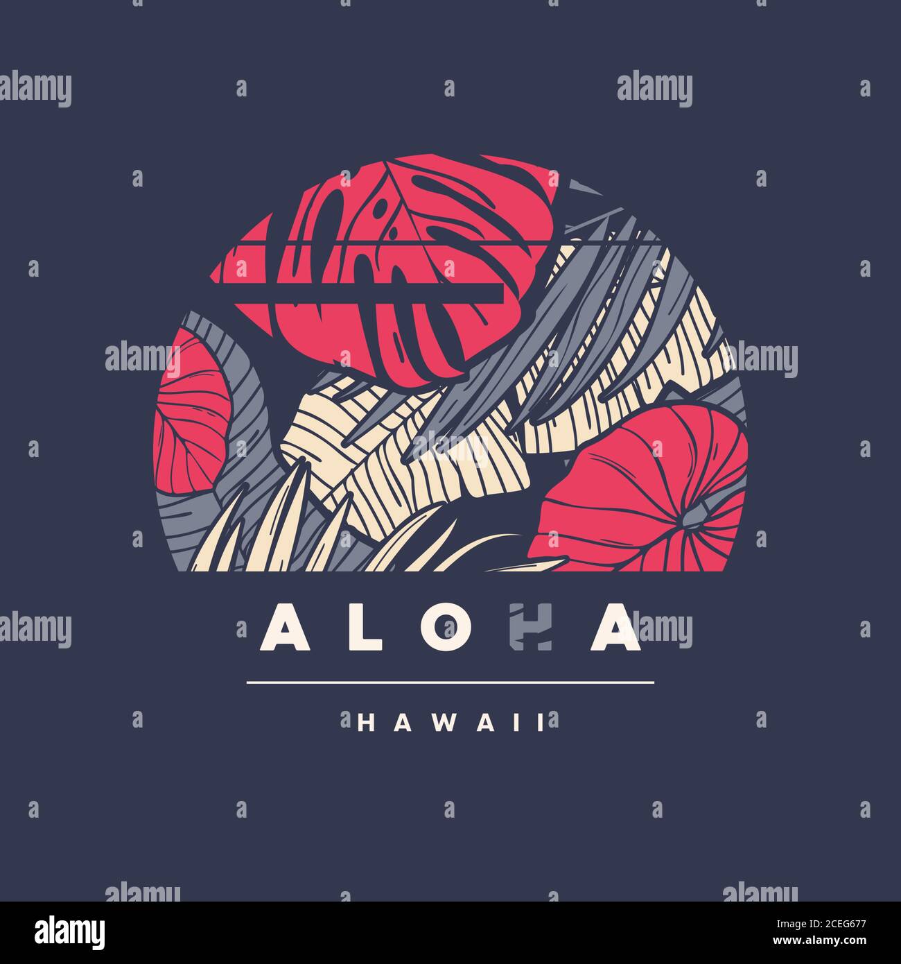 Vintage hawaii poster Stock Vector Images - Alamy
