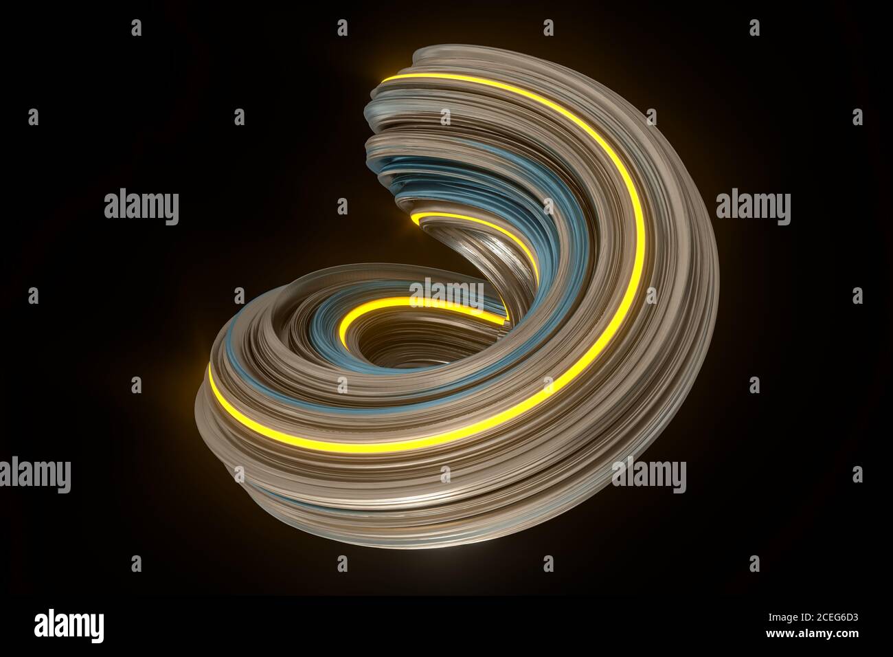 3d Rounded Geometry Colorful round geometry, gradient curve background, 3d rendering ...