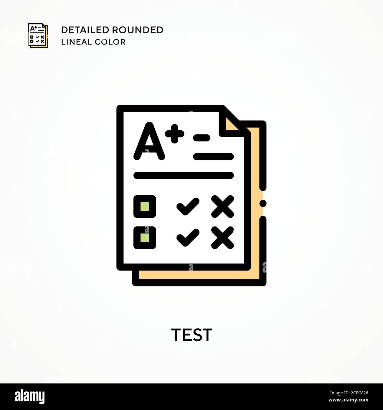 Test Round Images Test detailed rounded lineal color. Modern vector illustration concepts ...