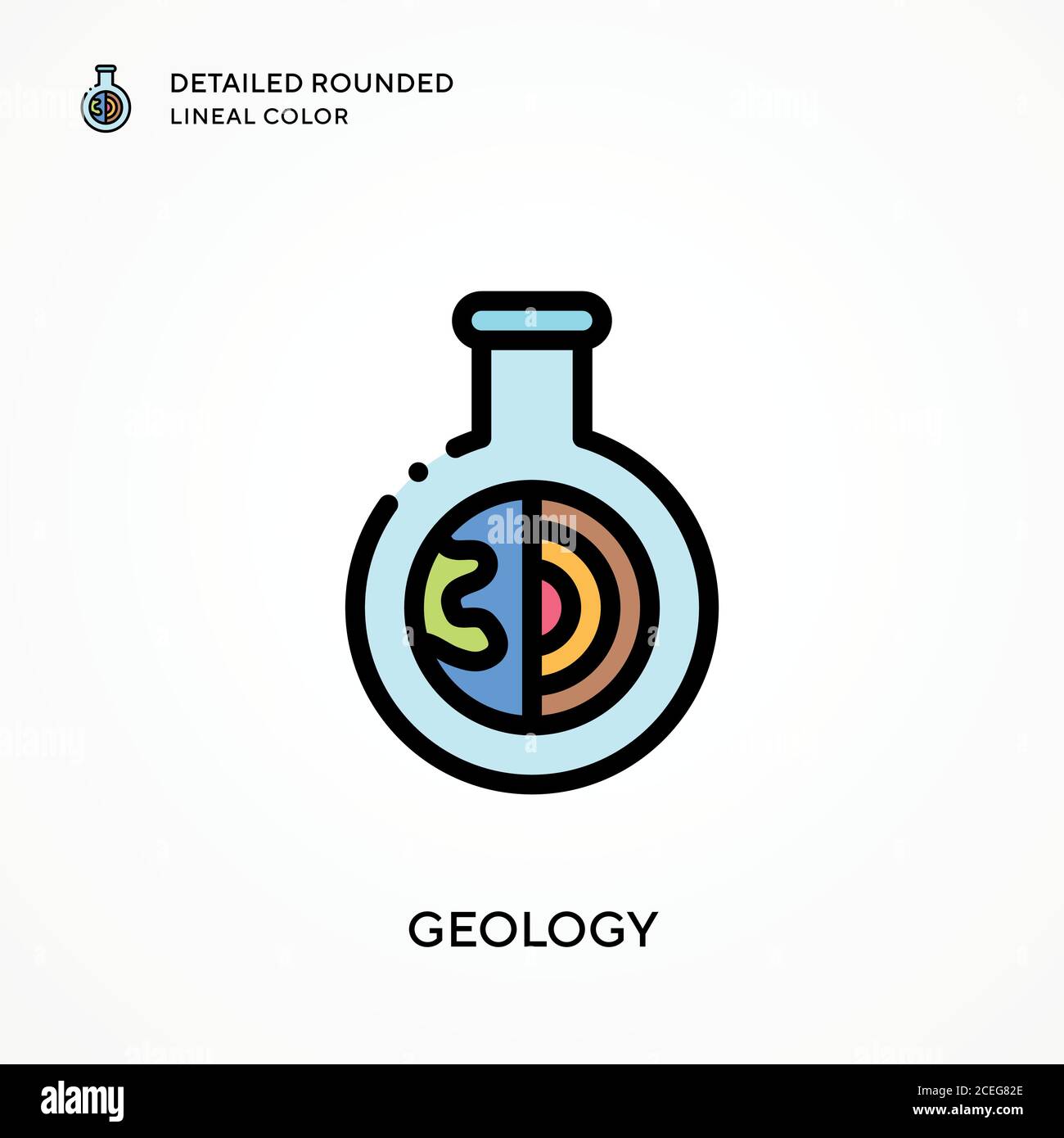 Cone De Eletricidade Detailed Rounded Lineal Color