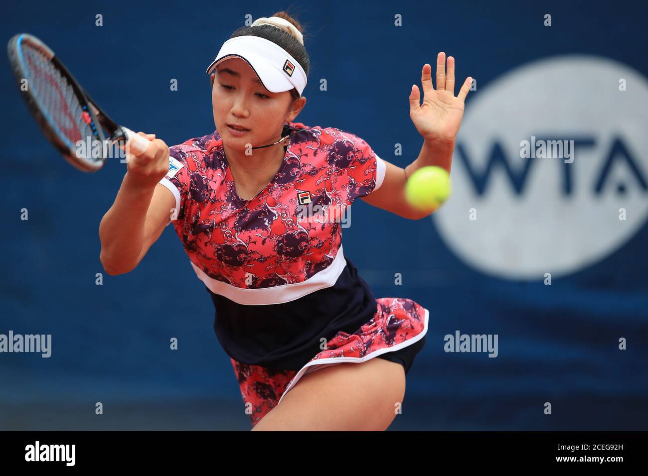 KYOKA OKAMURA of Japan in action during the TK Sparta Prague Open 2020,  tennis tournament of the WTA, as a substitute for the canceled  qualification Stock Photo - Alamy
