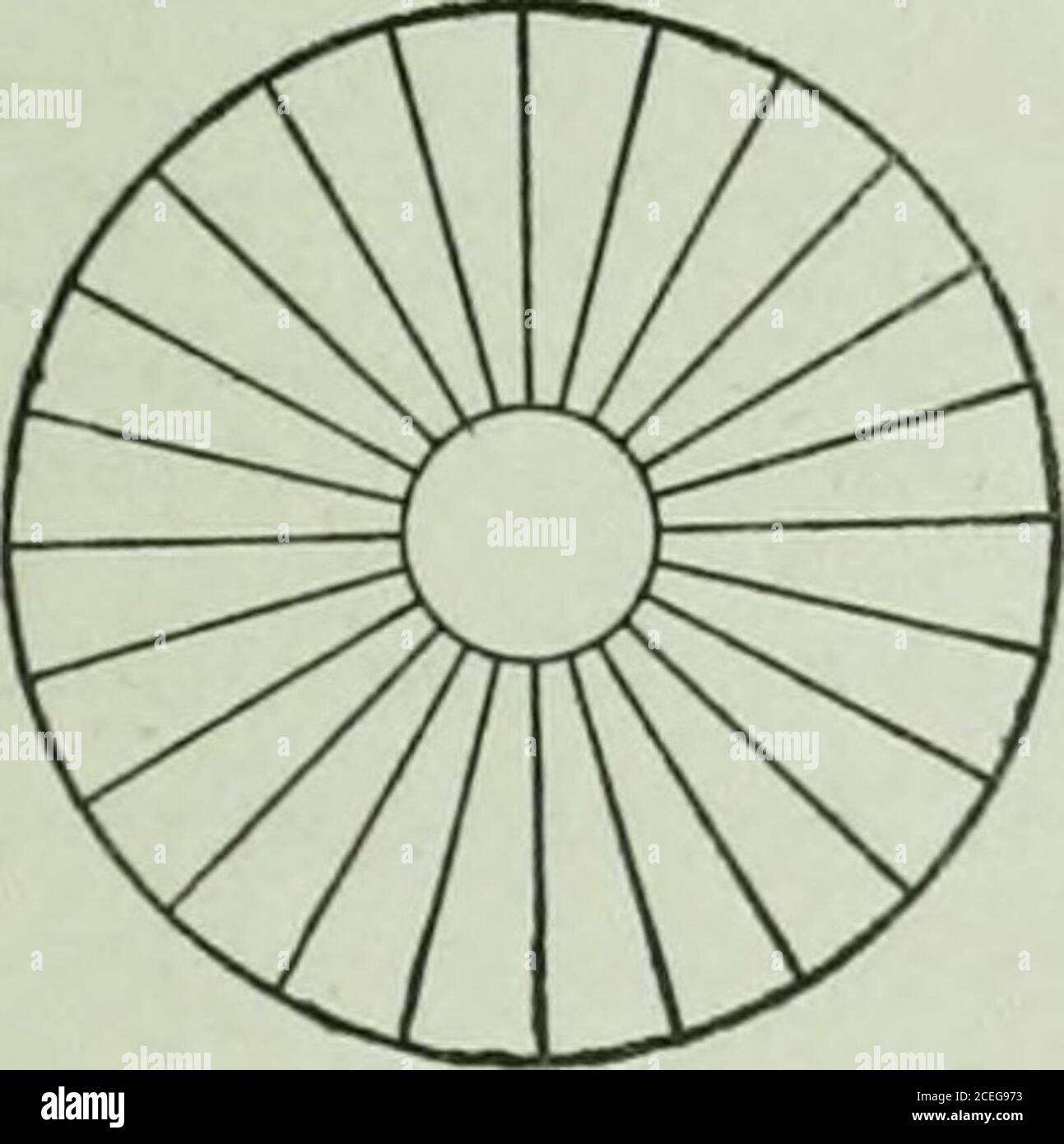 . The Ontario high school physics. are spherical, but sometimesthe curvature is greater in one plane than inothers. If a diagram, as shown in Fig. 418, bedrawn about one foot in diameter and viewedfrom a distance of about 15 feet an astigmaticeye will see some of the radii distinctly, whilethose in a perpendicular direction will beblurred. In most cases the vertical section ofthe cornea of an astigmatic eye is more curvedthan a horizontal section. The proper spectaclesto use are those in which one surface of the lensis a part of a cylinder instead of a sphere. 412. The Photographic Camera. The Stock Photo