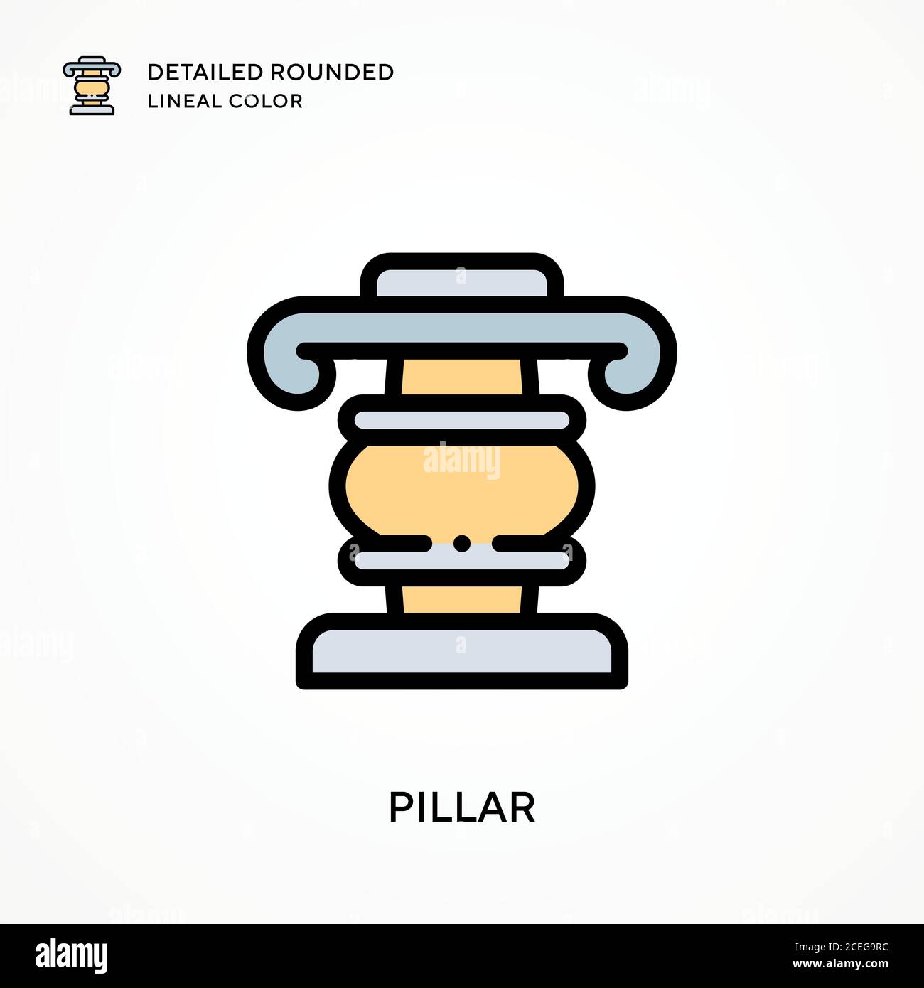 Rounded stone pillar Stock Vector Images - Alamy