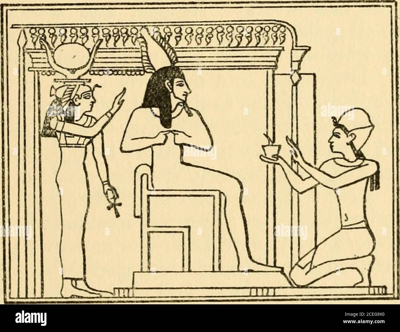 . Osiris and the Egyptian resurrection;. Seti I offering incense to Osiris, behind whom stands Anubis.Mariette, Abydos, Vol. I, p. 17-. Seti I offering incense to Osiris in his shrine.Mariette, Abydos, Vol. I, p. 38. bestow his friendship and protection on him. Thepraises which were heaped upon the god by hisworshippers were supposed to please him and to causebenevolence towards them to arise in him, and theincense, sweet-smelling unguents, and fine apparel werebelieved to gratify feelings, the character of which theyVOL. I. ^ 258 Osiris and the Egyptian Resurrection did not enquire into too c Stock Photo