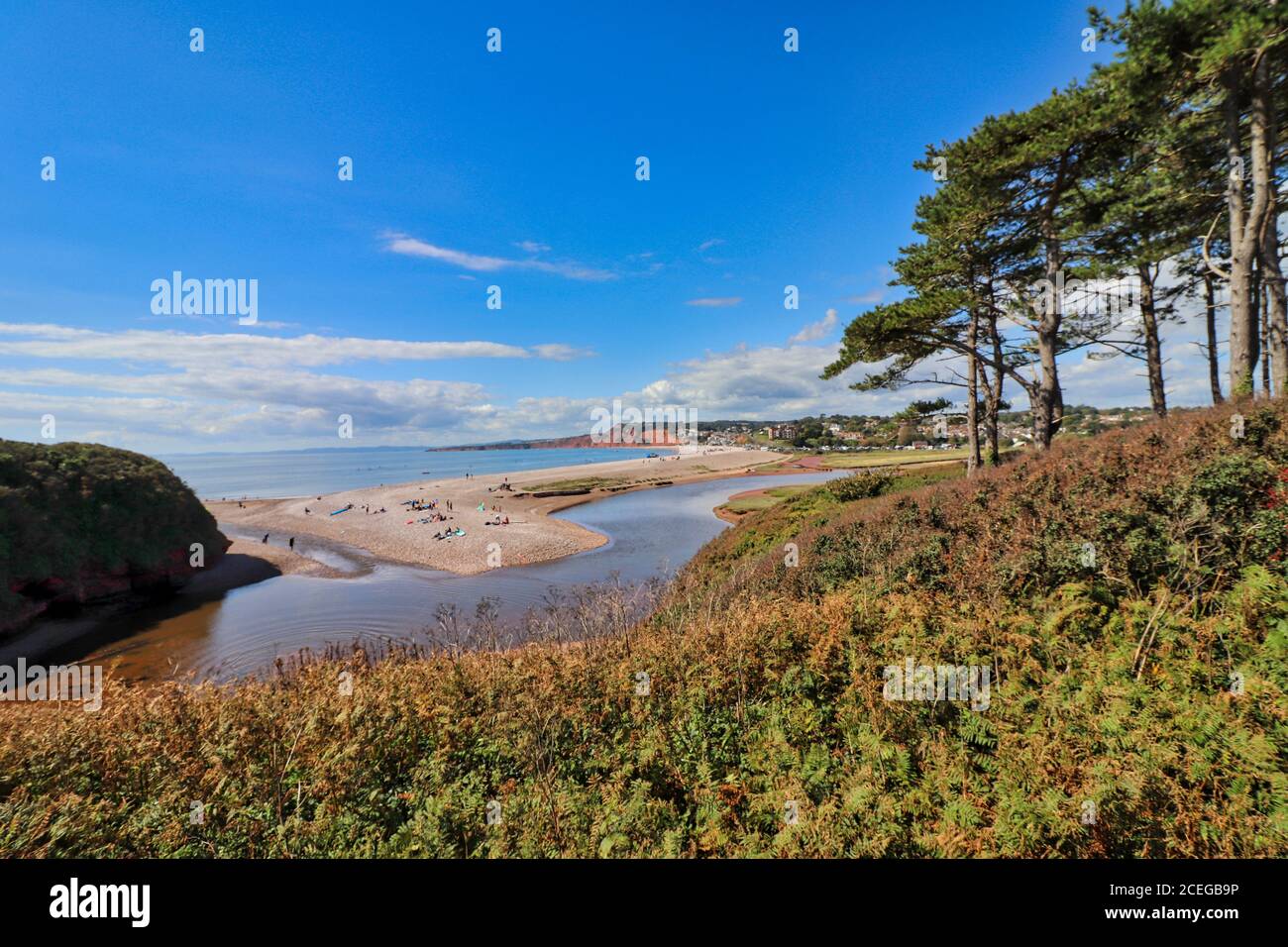 Budleigh Salterton Beach Stock Photo Alamy