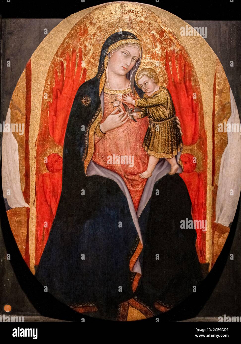 Italy Umbria Perugia - National Gallery of Umbria: Monographic Exhibition  (1362-1422) - Madonna of the Rose - 1414. Stock Photo