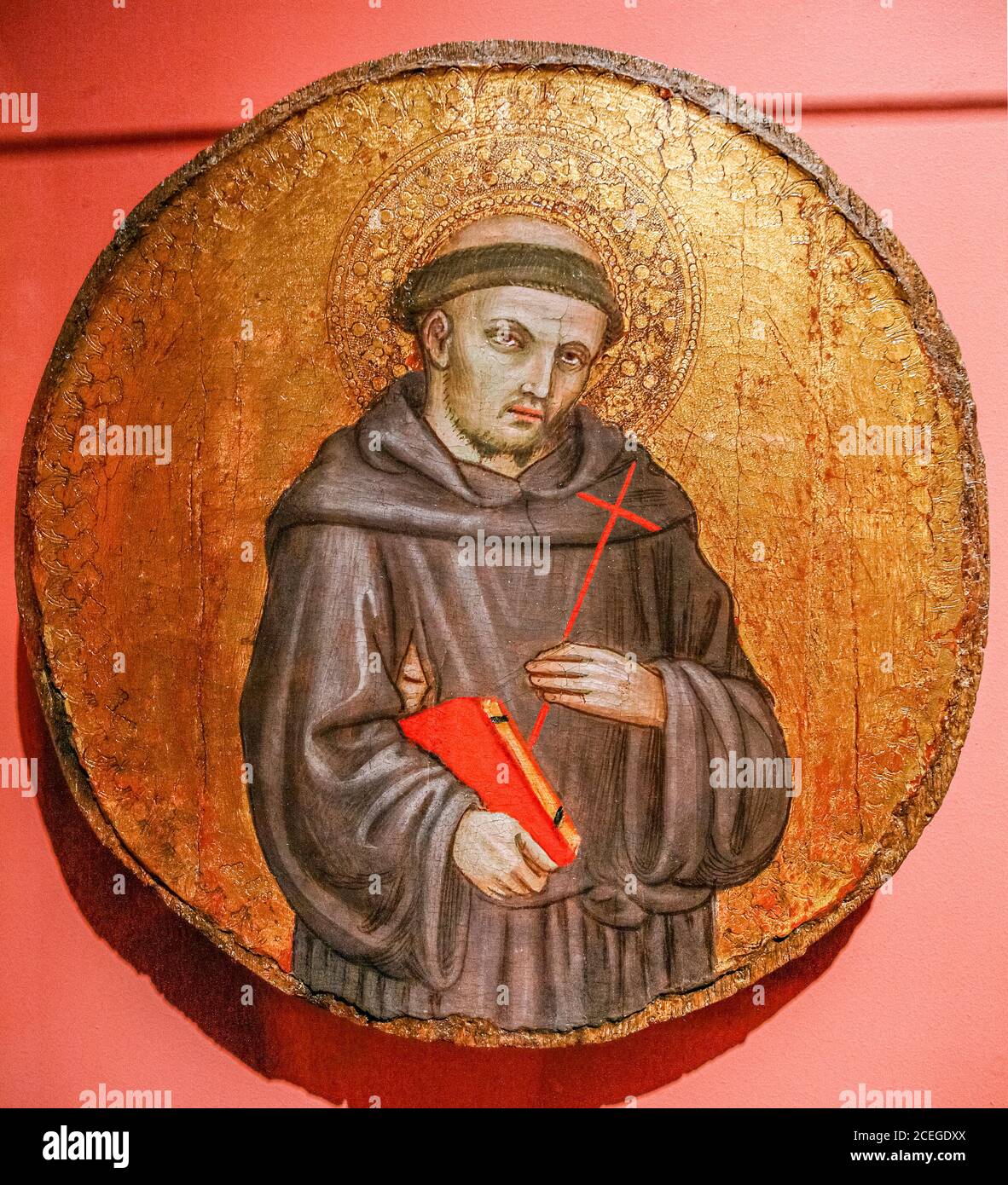 Italy Umbria Perugia - National Gallery of Umbria: Monographic Exhibition  (1362-1422) -  St. Francis Stock Photo