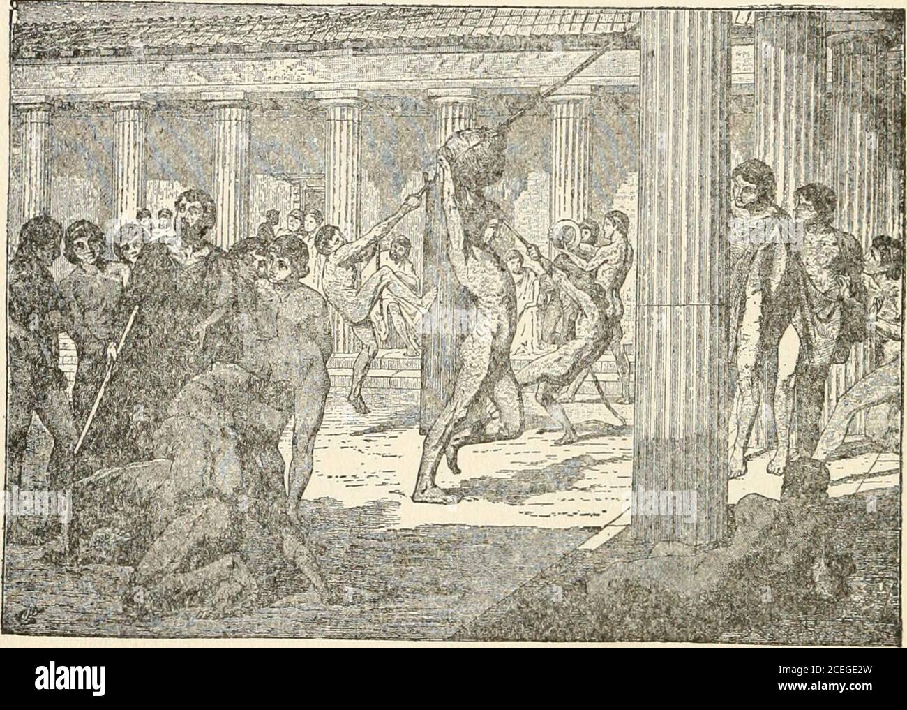 . Men of old Greece, by Jennie Hall. hours every day he must goto the gymnasium in the Plane-tree Grove.Ion was often there to watch him. Afterwork was finished the old man took the boyfor a walk. Sometimes it was along thebanks of the Eurotas, out into the country.Sometimes it was about the city, to see thestatues and public buildings. Always Leonidas learned something newduring those walks. Perhaps Ion told himthe story of Troy or of some god. Perhapslie taught him some wise saying of Lycur-gus. Perhaps he took stones and showedhim how to count. Perhaps, as they stoodbefore a statue, Leonida Stock Photo