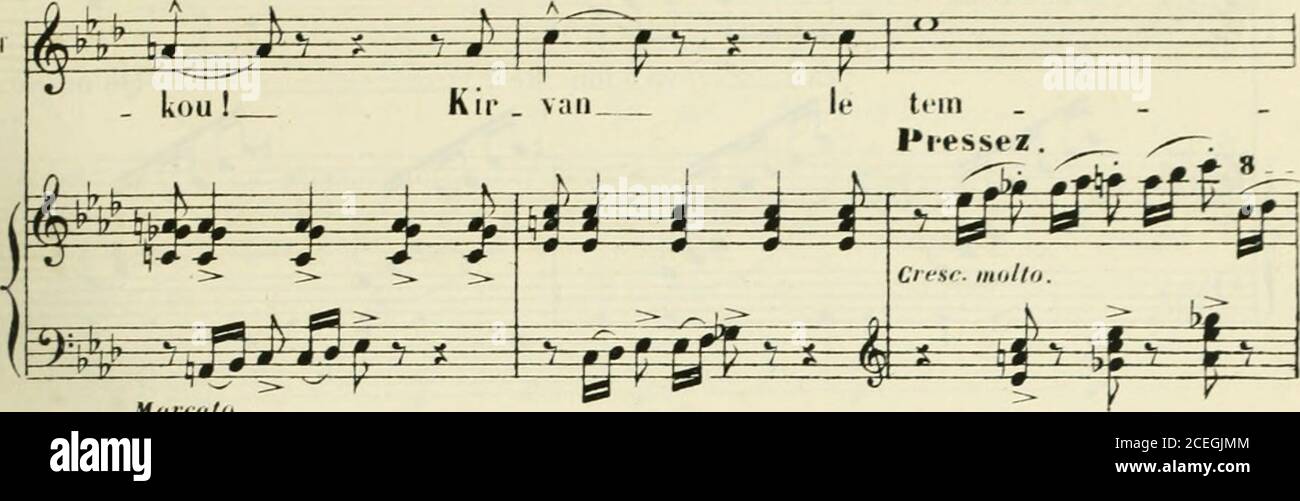 . Thamara; opéra en quatre tableaux. Poème de Louis Gallet. Partition réduite pour chant & piano par Van den Heuvel. m Pressez.. ppn Ami amui-oso. mt ï I pie! NOUR FODIN & Tr***» caressant. SP ï ^rfir Wgg 3 And amoroso Jesuislescla t min !• #£#f#sii s- ^ ll^yiv,»,-^ JSJ^j-a. 7T r f $^Ë S M J5J&gt;J^J&gt; r-— r—F-* Stock Photo