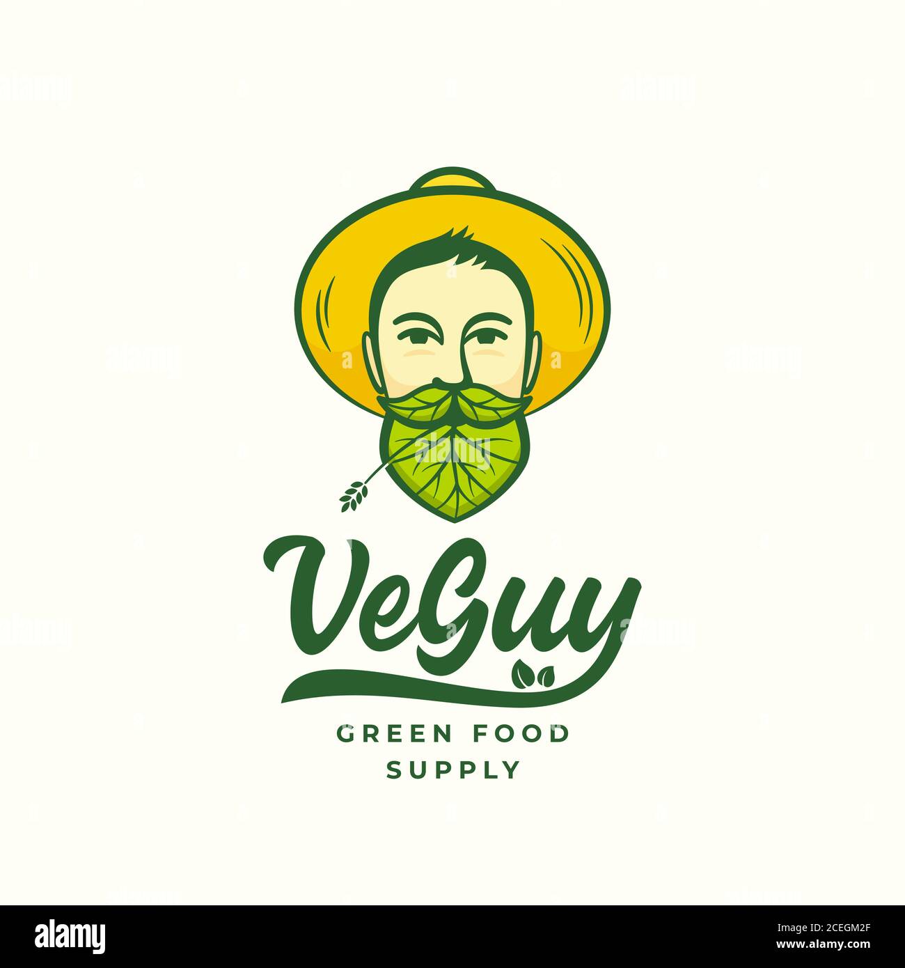 Beard guy logo hi-res stock photography and images - Alamy