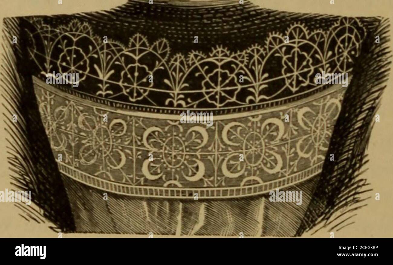 . History of lace. 221. P.E.O. -« 1538. Lisle. Corv. (P.E.O.) ^2 ^ j^v. of Hen. VIII. and 4 Edw. -3 See Note 24. VI. Harl. MS. 1419, A and B. 33 Pnvy Purse Ex. Hen. VIII. ^3 33 jjen. VIII. = 1546. Evmers 1529-32. Sh- H. Nicolas. Foedera. Vol. xv., p. 105. U 2 292 HISTORY OF LACE of diaper, with Stafford knots, or knots and roses ; lie-lias coverpanes of fyne diaper of Adam and Eve garnishedabout with a narrow passamayne of Venice gold and silver ,.handkerchers of Holland, frvno^ed with Venice oold, reddand white silk, others of Flanders worke, and his shavingcloths trimmed in like fashiou.^^ T Stock Photo