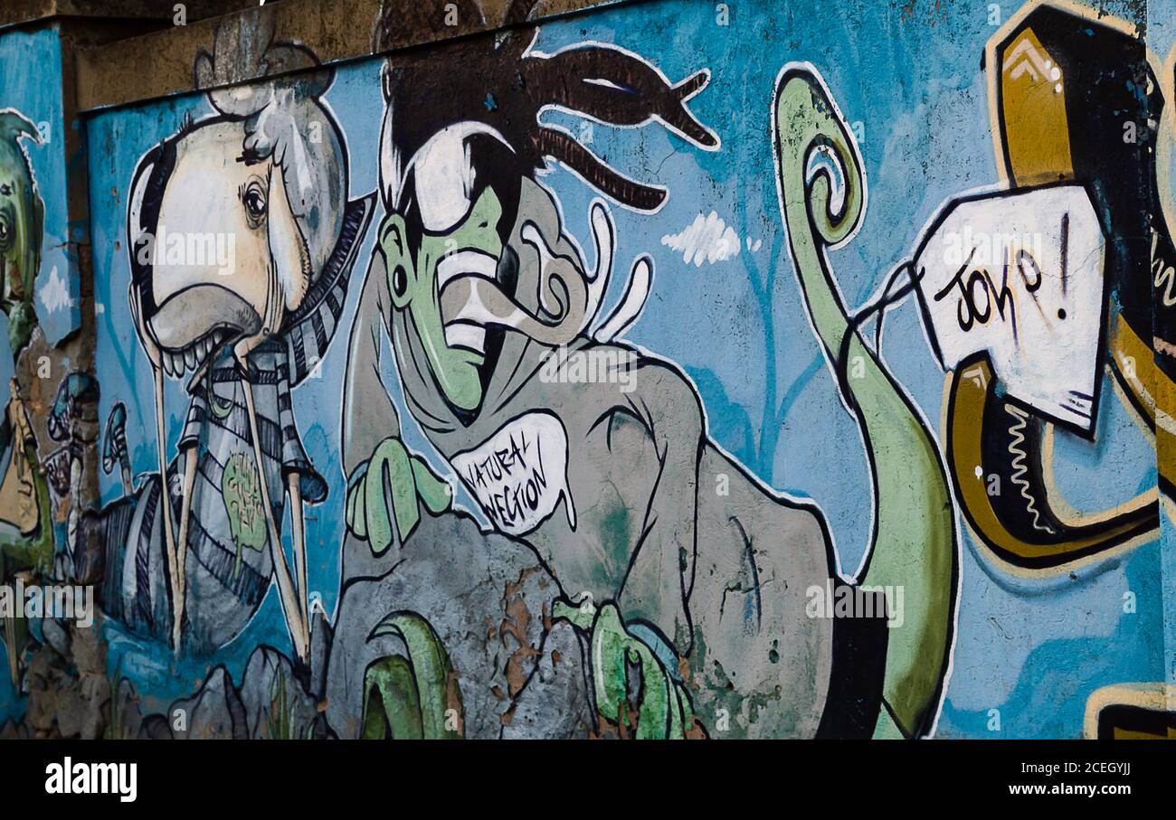 Creative hip hop Graffiti Stock Photo